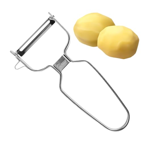 Gemüseschäler für Küche, Gemüseschredder, Gemüseschredder, Kartoffelschäler, Obstschaber, Küchenhelfer für Gemüseschälen, Edelstahl, Kartoffel, Gurke von Anulely