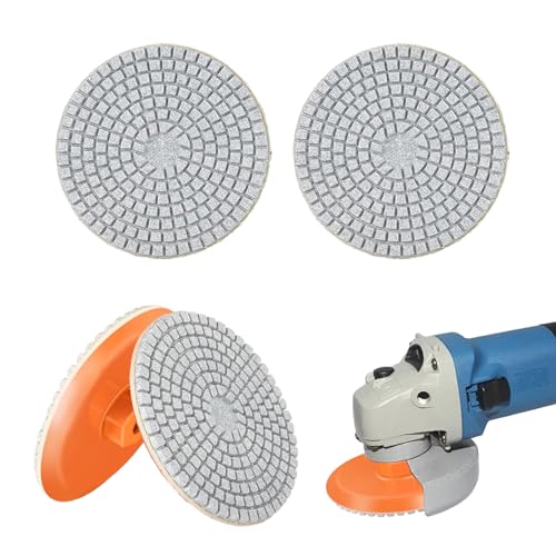 Granit-Polierpads, Polierpad-Set für Beton, Quarz-Politur, nass/trockener Granit, Arbeitsplatte, Polierpad, Körnungspads für Bohrer, Schleifer, Polierer Granit-Polierpads, Polierpad-Set für Beton, Quarz-Politur, nass/trockener Granit, Arbeitsplatte, Polierpad, Körnungspads für Bohrer, Schleifer, Polierer von Anulely