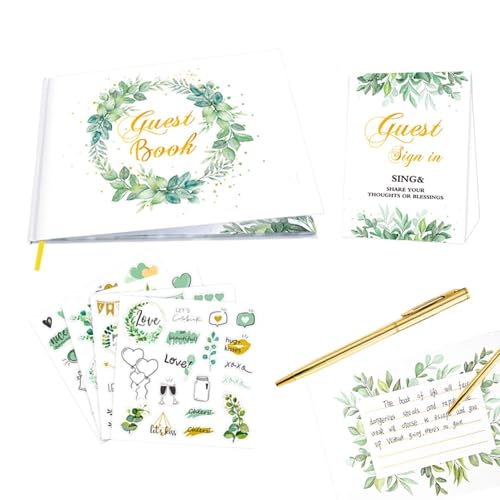 Hochzeitsbücher für Gäste zum Unterschreiben – 120 Seiten Hochzeits-Zeichenbuch für Paare, Hardcover für Bräutigam, Gästebuch mit Anmeldestift, 4 Aufkleber Hochzeitsbücher für Gäste zum Unterschreiben – 120 Seiten Hochzeits-Zeichenbuch für Paare, Hardcover für Bräutigam, Gästebuch mit Anmeldestift, 4 Aufkleber von Anulely