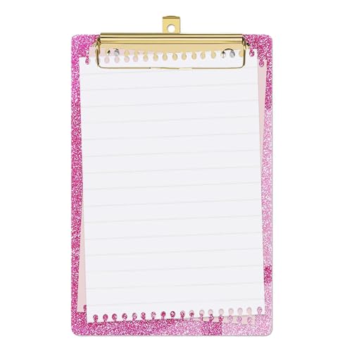 Kinder-Klemmbrett | Glitzer-Binder-Klemmbretter | modisch, flaches Profil, schick, leicht, A4, Briefgröße, Kinder-Klemmbrett mit Metallclip für Kinder, Studenten, Lehrer, Frauen, Kinder-Klemmbrett | Glitzer-Binder-Klemmbretter | modisch, flaches Profil, schick, leicht, A4, Briefgröße, Kinder-Klemmbrett mit Metallclip für Kinder, Studenten, Lehrer, Frauen, von Anulely