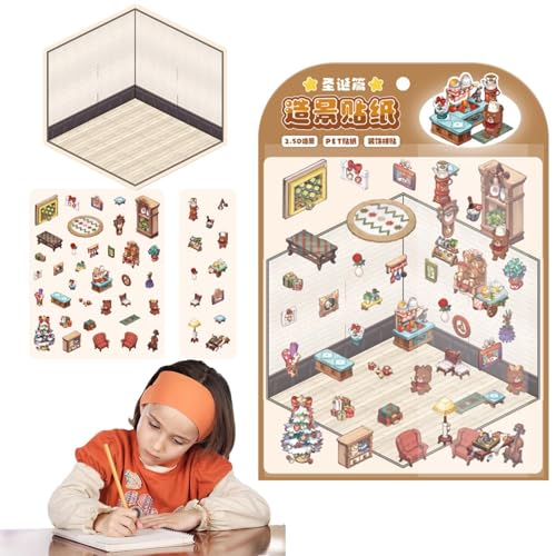 Miniatur-Haus-Szenen-Aufkleber, Scrapbooking-Aufkleber, großer visueller Effekt, keine Notwendigkeit, Tür, Notizbuch, Kinderzimmer zu schneiden Miniatur-Haus-Szenen-Aufkleber, Scrapbooking-Aufkleber, großer visueller Effekt, keine Notwendigkeit, Tür, Notizbuch, Kinderzimmer zu schneiden von Anulely