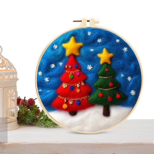Nadelfilz-Kits, kreatives Wollnadelfilz-Set, Weihnachten handgemachte Filzmalerei-Kit, Kunst und Handwerk für Heimdekoration Nadelfilz-Kits, kreatives Wollnadelfilz-Set, Weihnachten handgemachte Filzmalerei-Kit, Kunst und Handwerk für Heimdekoration von Anulely