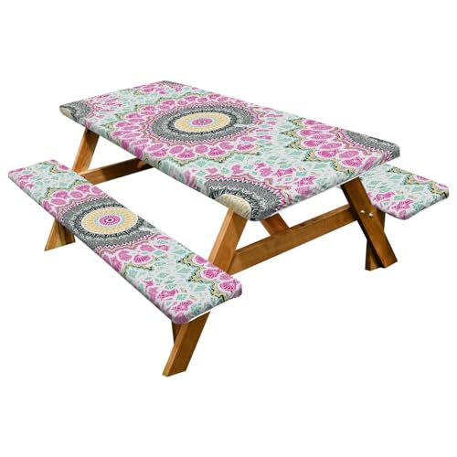 Picknickbank-Abdeckungen, wasserdichte Camping-Tischdecke, 1,8 m, winddichte Picknick-Tischdecke mit elastischen Kanten, für Wohnmobil-Ausrüstung, 183 x 76 cm Picknickbank-Abdeckungen, wasserdichte Camping-Tischdecke, 1,8 m, winddichte Picknick-Tischdecke mit elastischen Kanten, für Wohnmobil-Ausrüstung, 183 x 76 cm von Anulely