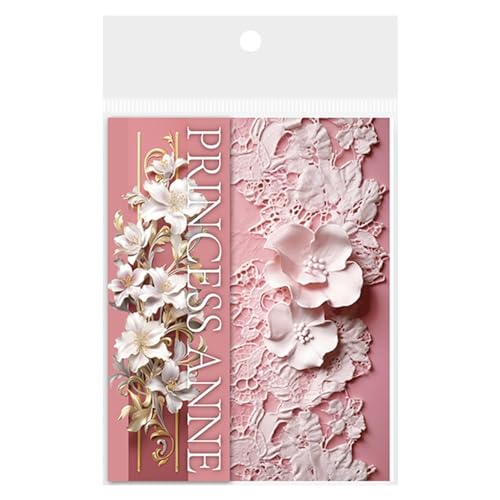 Scrapbook-Papierblock, reißbares florales Decoupage-Papier für Scrapbook, multifunktionaler dekorativer Planer, Dekoration, elegantes Schreibwarenzubehör für künstlerische Kreationen von Anulely