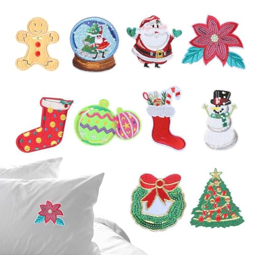 Weihnachtsflicken für Kleidung, Reparaturflicken bestickt für Weihnachtsdekoration, leuchtende Farben, Reparaturflicken, Zubehör für Weihnachten, Kleidungsdekoration Weihnachtsflicken für Kleidung, Reparaturflicken bestickt für Weihnachtsdekoration, leuchtende Farben, Reparaturflicken, Zubehör für Weihnachten, Kleidungsdekoration von Anulely