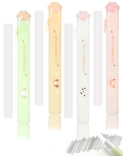 Anvin Ausziehbare Katzenpfoten-Radiergummis, nachfüllbar, schlankes Radiergummi-Set mit 4 niedlichen Tierhaltern, Präzisions-Gummi für Studenten, Künstler, Büro, Kawaii-Schulbedarf, Geschenk Anvin Ausziehbare Katzenpfoten-Radiergummis, nachfüllbar, schlankes Radiergummi-Set mit 4 niedlichen Tierhaltern, Präzisions-Gummi für Studenten, Künstler, Büro, Kawaii-Schulbedarf, Geschenk von Anvin