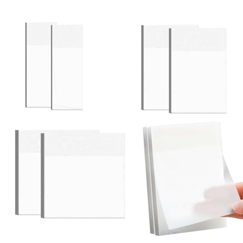 400 Blätter Transparente Haftnotizen, Selbstklebende Wasserfest Clear Sticky Notes Wiederbeschreibbar Durchsichtige Haftnotizen für Schule Büro Hause, 4 Größen 400 Blätter Transparente Haftnotizen, Selbstklebende Wasserfest Clear Sticky Notes Wiederbeschreibbar Durchsichtige Haftnotizen für Schule Büro Hause, 4 Größen von Anwangda
