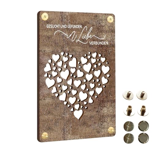 Anwangda Hochzeitsgeschenk für Brautpaar Holz Hochzeitskarte, Personalisierte Hochzeit Geldgeschenk Verpackung, Herz Grußkarten zur Hochzeit Einladungskarten Geburtstagskarte Anwangda Hochzeitsgeschenk für Brautpaar Holz Hochzeitskarte, Personalisierte Hochzeit Geldgeschenk Verpackung, Herz Grußkarten zur Hochzeit Einladungskarten Geburtstagskarte von Anwangda