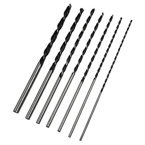 Holzbohrer Set Lang, 7 Stück Extra Lang Spiralbohrer Stabiles Bruchfeste Schlangenbohrer, Lange Holzbohrer Schalungsbohrer Ø 4, 5, 6, 7, 8, 10, 12 mm x 300mm Holzbohrer Set Lang, 7 Stück Extra Lang Spiralbohrer Stabiles Bruchfeste Schlangenbohrer, Lange Holzbohrer Schalungsbohrer Ø 4, 5, 6, 7, 8, 10, 12 mm x 300mm von Anwangda