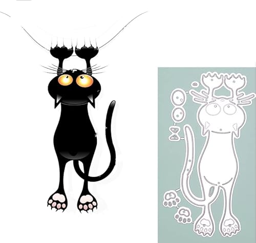 Metall-Stanzformen für Halloween, schwarze Katze, Papierkarten, Schablonen für DIY, Prägung, Kartenherstellung, Buchanhänger, dekorative Papierschablonen, Scrapbooking Metall-Stanzformen für Halloween, schwarze Katze, Papierkarten, Schablonen für DIY, Prägung, Kartenherstellung, Buchanhänger, dekorative Papierschablonen, Scrapbooking von Anxendong