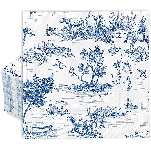 AnyDesign 80 Stück blau-weiße Papierservietten, klassische französische Dorf, bedruckte Einweg-Serviette, rustikale dekorative Dinner-Hand-Serviette für süßes Zuhause, Partyzubehör, 16.5x16.5 cm AnyDesign 80 Stück blau-weiße Papierservietten, klassische französische Dorf, bedruckte Einweg-Serviette, rustikale dekorative Dinner-Hand-Serviette für süßes Zuhause, Partyzubehör, 16.5x16.5 cm von AnyDesign