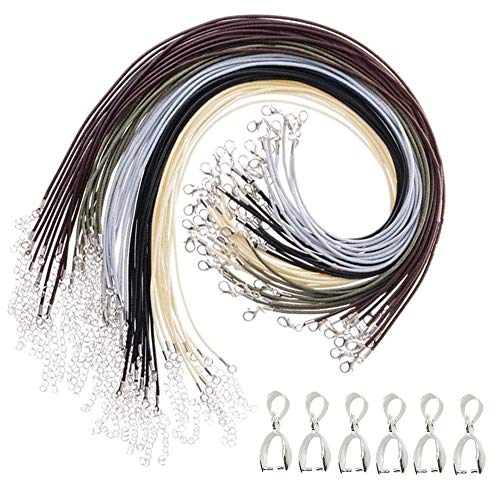 Anyasen 50 Stück Collierschlaufen mit kettenverschluss und 50 Stück Anhängerschlaufe Ösen für Halskette Armband Schmuckherstellung, Schmuck DIY Zubehör, Schmuckband Herstellung, 5 Farben Anyasen 50 Stück Collierschlaufen mit kettenverschluss und 50 Stück Anhängerschlaufe Ösen für Halskette Armband Schmuckherstellung, Schmuck DIY Zubehör, Schmuckband Herstellung, 5 Farben von Anyasen