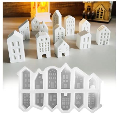 Anyasen Silikonformen Gießformen Häuser Kerzenformen zum Gießen, 12 Stück Silikonform Haus Gips zum Gießen Mini Haus Giessformen Silikon Haus, Gipsformen zum Gießen Silikonform Häuser Weihnachtsdeko Anyasen Silikonformen Gießformen Häuser Kerzenformen zum Gießen, 12 Stück Silikonform Haus Gips zum Gießen Mini Haus Giessformen Silikon Haus, Gipsformen zum Gießen Silikonform Häuser Weihnachtsdeko von Anyasen