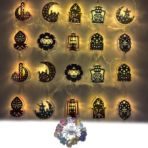3M 20 LED Ramadan Lichterketten,Ramadan Lichterkette,Led muslim Ramadan Lichterkette,Lichterkette für Ramadan,Ramadan Deko Lichter,Ramadan Licht,Ramadan Lichterkette,Rramadan Mubarak Lichterkette(A) von Anyingkai