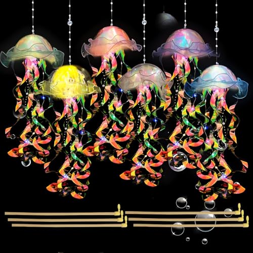 6 Stück Quallen Lampe Hängend,Quallen Laterne Leuchtend,Quallenlaterne Dekorationen,Tragbare Quallen Lampe für Dekorative Atmosphärenbeleuchtung Kindergeburtstagsdekorationen Glow Dekoration Zimmer 6 Stück Quallen Lampe Hängend,Quallen Laterne Leuchtend,Quallenlaterne Dekorationen,Tragbare Quallen Lampe für Dekorative Atmosphärenbeleuchtung Kindergeburtstagsdekorationen Glow Dekoration Zimmer von Anyingkai