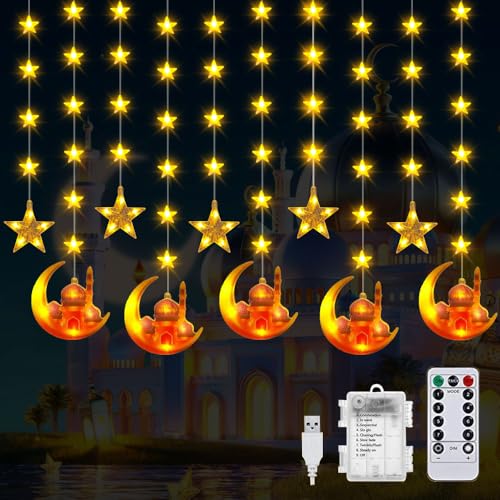 Anyingkai 3M Ramadan Lichterkette, Eid Mubarak LED Muslim Licht, Deko für Ramadan Mubarak von Anyingkai
