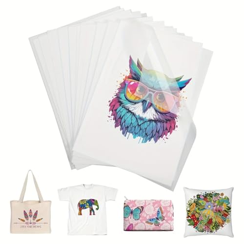 DTF Transferfolienpapier, A4, doppeltes PET-Transferpapier für T-Shirts, Wärmepresse, Premium-Qualität für individuelle DIY-Bekleidung und Handwerk, 50 Blatt von Anynve
