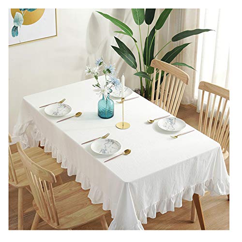 Anze Home Dekorative Leinen-Tischdecke, rechteckig, abwischbar, schmutzabweisend, für Hochzeit, Empfang, Event, Party-Dekoration, baumwolle, Weißer Lotus, 140 x 220CM Anze Home Dekorative Leinen-Tischdecke, rechteckig, abwischbar, schmutzabweisend, für Hochzeit, Empfang, Event, Party-Dekoration, baumwolle, Weißer Lotus, 140 x 220CM von Anze