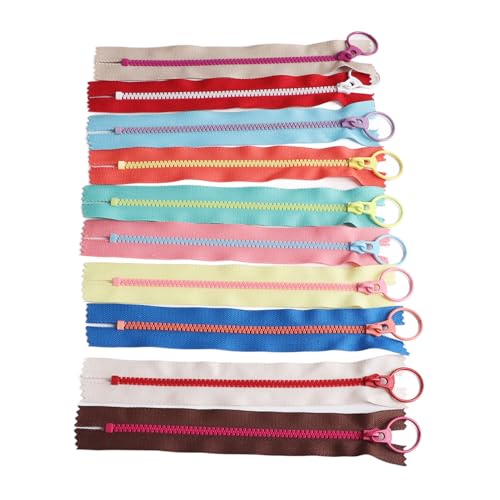 10 Stück Reißverschlüsse aus Kunstharz, zum Basteln, mit geschlossenem Ende, 30 cm lang, bunt, geeignet für Tasche und Kleidung 10 Stück Reißverschlüsse aus Kunstharz, zum Basteln, mit geschlossenem Ende, 30 cm lang, bunt, geeignet für Tasche und Kleidung von Aoaoy