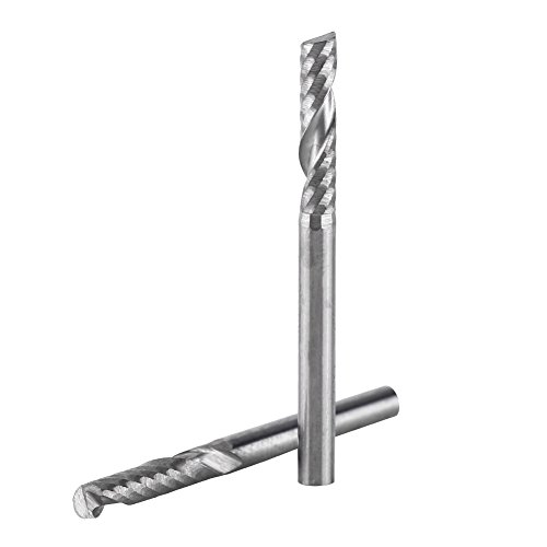 Aoaoy 10 x 7 x 1 Feinmühle, 5 Stück, 3,175 mm, Single Flöte, für Schneiden, Tungsten Carbide Tool CNC Bit von Aoaoy