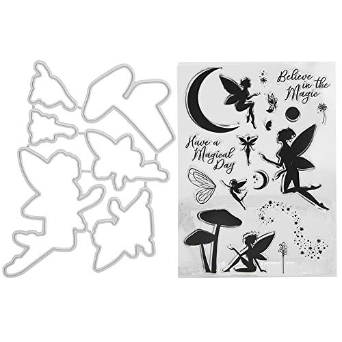 Aoaoy Klarer Stempel zum Basteln, Handzähler mit schönem Feen-Design, zur Dekoration von Fotoalben von Aoaoy