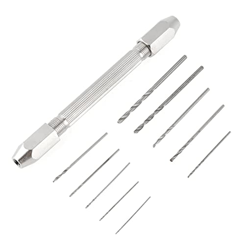 Doppelend-Stiftschraubstock, 10-teiliges Mikrobohrer-Set für Schmuck, Uhren, Reparaturwerkzeug-Set von Aoaoy