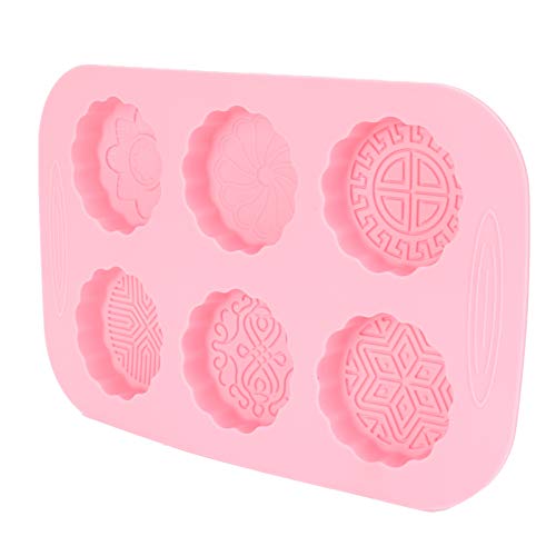 Küchenkochseife, 6 Mooncake Silikongitter Kochen Savon von Hand für Dessert Küchenwerkzeug Erledigt Küchenkochseife, 6 Mooncake Silikongitter Kochen Savon von Hand für Dessert Küchenwerkzeug Erledigt von Aoaoy
