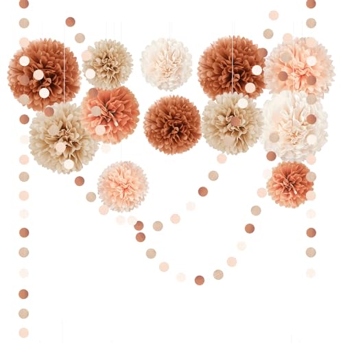 AOBKIAT 15 Stück Hochzeitsdekorationen Herbstdeko-Burnt Orange Seidenpompons Geburtstagsdeko,Runde Papier Girlande für Hochzeit Geburtstag Brautdusche Babyparty Verlobungsfeier Abschlussfeier AOBKIAT 15 Stück Hochzeitsdekorationen Herbstdeko-Burnt Orange Seidenpompons Geburtstagsdeko,Runde Papier Girlande für Hochzeit Geburtstag Brautdusche Babyparty Verlobungsfeier Abschlussfeier von Aobkiat