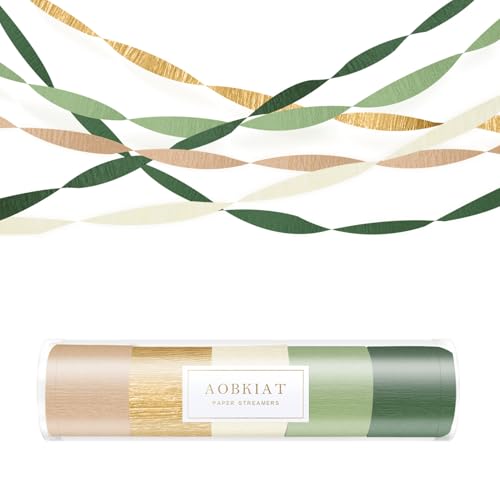 Aobkiat Hochzeitsdekorationen Partydekorationen,5 Rollen Grün Gold Khaki Krepppapier Luftschlangen für Boho BrautParty,BabyParty,Bachelorette,Geburtstag,Jahrestag Hintergrund Dekorationen Aobkiat Hochzeitsdekorationen Partydekorationen,5 Rollen Grün Gold Khaki Krepppapier Luftschlangen für Boho BrautParty,BabyParty,Bachelorette,Geburtstag,Jahrestag Hintergrund Dekorationen von Aobkiat
