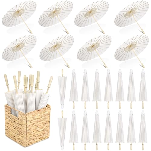 Aodaer 24 Stück weiße Papierschirme, 50 cm, Papier, dekorativ, chinesischer japanischer Sonnenschirm, Handwerk, Vintage, DIY, Malerei, Dekorpapier, Dankeskarte, Hochzeitsgeschenk, für Aodaer 24 Stück weiße Papierschirme, 50 cm, Papier, dekorativ, chinesischer japanischer Sonnenschirm, Handwerk, Vintage, DIY, Malerei, Dekorpapier, Dankeskarte, Hochzeitsgeschenk, für von Aodaer