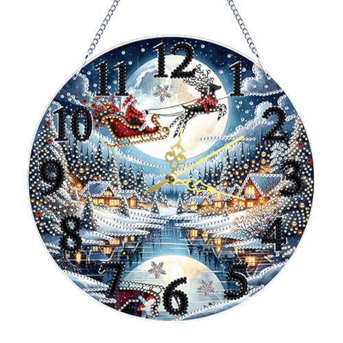 24cm Wanduh,DIY Diamond Painting Weihnachten,Modern Quartz Lautlos wanduhren rund Ohne Tickgeräus DekorativeWanduhr,leise Wanduhr Geeignet für Büro,Wohnzimmer,Küche,Schule,Kinderzimmer-Heiligabend 24cm Wanduh,DIY Diamond Painting Weihnachten,Modern Quartz Lautlos wanduhren rund Ohne Tickgeräus DekorativeWanduhr,leise Wanduhr Geeignet für Büro,Wohnzimmer,Küche,Schule,Kinderzimmer-Heiligabend von Aodejoy