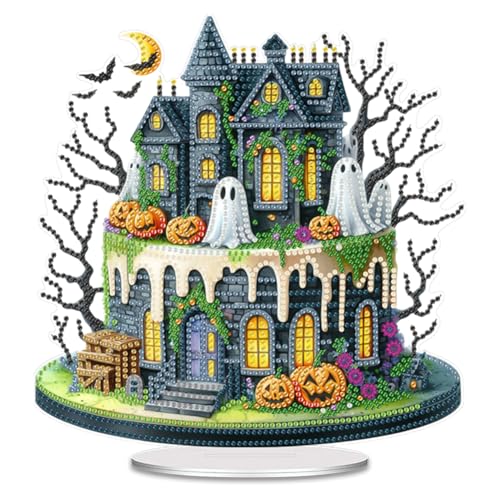 Aodejoy 5D Halloween Diamond Painting Aufsteller Deko Erwachsene,Desktop Diamond Painting,Festliches Geschenk Hausgeschenk,für Wohn Und Bürodekoration-Schloss Aodejoy 5D Halloween Diamond Painting Aufsteller Deko Erwachsene,Desktop Diamond Painting,Festliches Geschenk Hausgeschenk,für Wohn Und Bürodekoration-Schloss von Aodejoy
