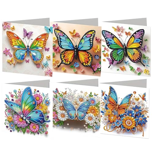 Aodejoy 6-teiliges DIY 5D Diamond Painting Grußkarte Blumen Schmetterling Diamant Malerei Karten Geburtstag Karte Weihnachtskarte Geschenkkarte mit Umschlag fuer Weihnachten Erntedankfest-K088 Aodejoy 6-teiliges DIY 5D Diamond Painting Grußkarte Blumen Schmetterling Diamant Malerei Karten Geburtstag Karte Weihnachtskarte Geschenkkarte mit Umschlag fuer Weihnachten Erntedankfest-K088 von Aodejoy