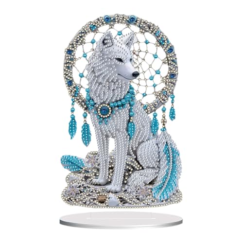 Aodejoy Diamond Painting Aufsteller, Tiere Diamond Painting, DIY diamond painting tischdeko, 5d Diamant-Painting zum Aufstellen Geschenk Mädchen-Wolf Aodejoy Diamond Painting Aufsteller, Tiere Diamond Painting, DIY diamond painting tischdeko, 5d Diamant-Painting zum Aufstellen Geschenk Mädchen-Wolf von Aodejoy