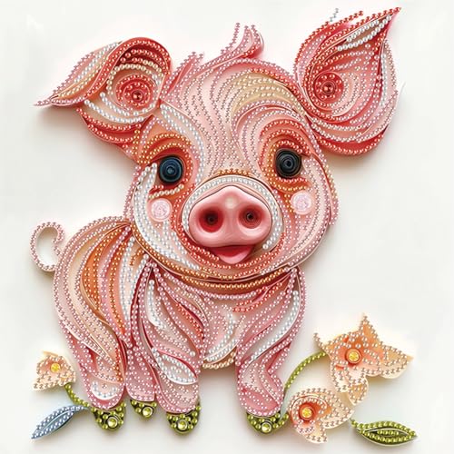 Aodejoy Diamond Painting Erwachsene,Tiere Diamant Painting Bilder Papierquilling, Diamantmalset Bastelset Geeignet Als Geschenk, Zur Entspannung und Als Wanddeko 30x30cm-Schwein Aodejoy Diamond Painting Erwachsene,Tiere Diamant Painting Bilder Papierquilling, Diamantmalset Bastelset Geeignet Als Geschenk, Zur Entspannung und Als Wanddeko 30x30cm-Schwein von Aodejoy