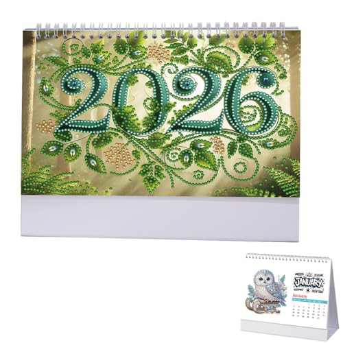 Aodejoy Diamond Painting Kalender 2026,Diamantmalerei Tischkalender zum Aufstellen,Diamant Malerei Weihnachten Schreibtisch Kalender,Jan 2026 - Dez,12 Monatskalender,Geschenk -Grün Aodejoy Diamond Painting Kalender 2026,Diamantmalerei Tischkalender zum Aufstellen,Diamant Malerei Weihnachten Schreibtisch Kalender,Jan 2026 - Dez,12 Monatskalender,Geschenk -Grün von Aodejoy