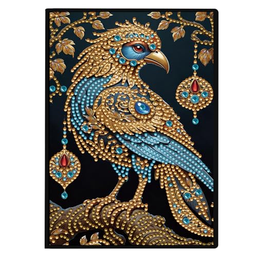 Aodejoy Diamond Painting Notizbuch,Diamond Painting A5 Blank Notizbuch Weihnachten,Bastelset Mädchen,Geburtstag sgeschenk für Mädchen Tagebuch Geschenk-Vogel von Aodejoy