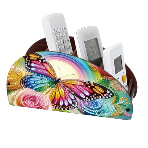Aodejoy Fernbedienungshalter Diamond Painting,Holz Schreibtisch-Organizer,Halterung für TV, DVD,4K Stick Bluray Fernbedienungen,Aufbewahrung Organizer für Stifte Tisch Nachttisch-Schmetterling Aodejoy Fernbedienungshalter Diamond Painting,Holz Schreibtisch-Organizer,Halterung für TV, DVD,4K Stick Bluray Fernbedienungen,Aufbewahrung Organizer für Stifte Tisch Nachttisch-Schmetterling von Aodejoy