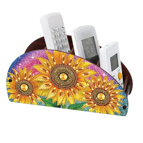 Aodejoy Fernbedienungshalter Diamond Painting,Holz Schreibtisch-Organizer,Halterung für TV, DVD,4K Stick Bluray Fernbedienungen,Make-up-Pinsel Aufbewahrung Organizer für Stifte Tisch -Sonnenblume Aodejoy Fernbedienungshalter Diamond Painting,Holz Schreibtisch-Organizer,Halterung für TV, DVD,4K Stick Bluray Fernbedienungen,Make-up-Pinsel Aufbewahrung Organizer für Stifte Tisch -Sonnenblume von Aodejoy