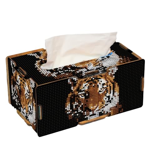 Aodejoy Kosmetiktücherbox Diamond Painting Taschentuchbox mit entnehmbarem Deckel, Holz Taschentuchspender für Schlafzimmer und Wohnbereich,Organizer für Papiertücher-Tiger Aodejoy Kosmetiktücherbox Diamond Painting Taschentuchbox mit entnehmbarem Deckel, Holz Taschentuchspender für Schlafzimmer und Wohnbereich,Organizer für Papiertücher-Tiger von Aodejoy