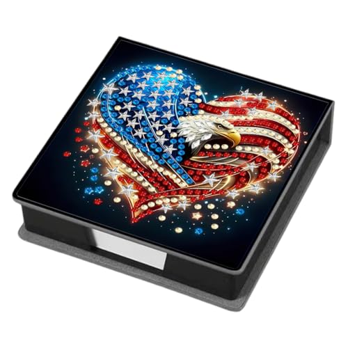 Aodejoy Zettelbox PU Leder, Diamond Painting Zettelkasten, Notizzettel Halter eckig für Bürozubehör, Schreibtisch, Schule, Zuhause, Abschlussgeschenk-Adler Aodejoy Zettelbox PU Leder, Diamond Painting Zettelkasten, Notizzettel Halter eckig für Bürozubehör, Schreibtisch, Schule, Zuhause, Abschlussgeschenk-Adler von Aodejoy