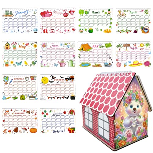 Diamond Painting Kalender 2026,DIY Diamant Malerei Kalenderhaus 2026 Tischkalender,Diamant Painting Tischkalender Tischdeko Paper Kalender Set Diamanten Schreibtischkalender Geschenkidee-#10 Diamond Painting Kalender 2026,DIY Diamant Malerei Kalenderhaus 2026 Tischkalender,Diamant Painting Tischkalender Tischdeko Paper Kalender Set Diamanten Schreibtischkalender Geschenkidee-#10 von Aodejoy