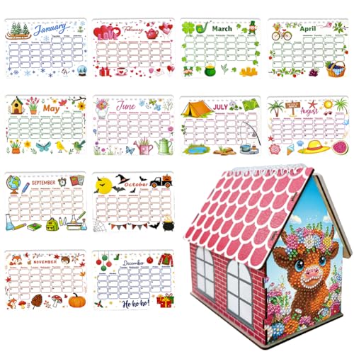 Diamond Painting Kalender 2026,DIY Diamant Malerei Kalenderhaus 2026 Tischkalender,Diamant Painting Tischkalender Tischdeko Paper Kalender Set Diamanten Schreibtischkalender Geschenkidee-#11 Diamond Painting Kalender 2026,DIY Diamant Malerei Kalenderhaus 2026 Tischkalender,Diamant Painting Tischkalender Tischdeko Paper Kalender Set Diamanten Schreibtischkalender Geschenkidee-#11 von Aodejoy