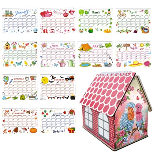 Diamond Painting Kalender 2026,DIY Diamant Malerei Kalenderhaus 2026 Tischkalender,Diamant Painting Tischkalender Tischdeko Paper Kalender Set Diamanten Schreibtischkalender Geschenkidee-#13 Diamond Painting Kalender 2026,DIY Diamant Malerei Kalenderhaus 2026 Tischkalender,Diamant Painting Tischkalender Tischdeko Paper Kalender Set Diamanten Schreibtischkalender Geschenkidee-#13 von Aodejoy