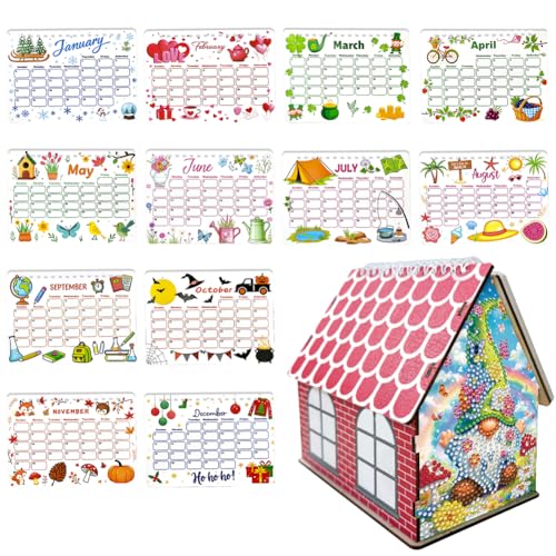 Diamond Painting Kalender 2026,DIY Diamant Malerei Kalenderhaus 2026 Tischkalender,Diamant Painting Tischkalender Tischdeko Paper Kalender Set Diamanten Schreibtischkalender Geschenkidee-#14 Diamond Painting Kalender 2026,DIY Diamant Malerei Kalenderhaus 2026 Tischkalender,Diamant Painting Tischkalender Tischdeko Paper Kalender Set Diamanten Schreibtischkalender Geschenkidee-#14 von Aodejoy