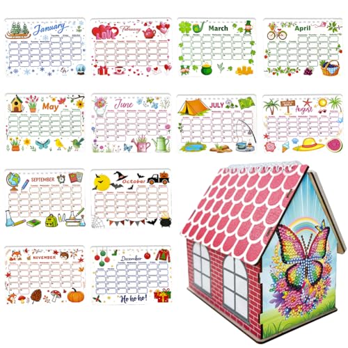 Diamond Painting Kalender 2026,DIY Diamant Malerei Kalenderhaus 2026 Tischkalender,Diamant Painting Tischkalender Tischdeko Paper Kalender Set Diamanten Schreibtischkalender Geschenkidee-#2 Diamond Painting Kalender 2026,DIY Diamant Malerei Kalenderhaus 2026 Tischkalender,Diamant Painting Tischkalender Tischdeko Paper Kalender Set Diamanten Schreibtischkalender Geschenkidee-#2 von Aodejoy