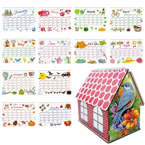 Diamond Painting Kalender 2026,DIY Diamant Malerei Kalenderhaus 2026 Tischkalender,Diamant Painting Tischkalender Tischdeko Paper Kalender Set Diamanten Schreibtischkalender Geschenkidee-#3 Diamond Painting Kalender 2026,DIY Diamant Malerei Kalenderhaus 2026 Tischkalender,Diamant Painting Tischkalender Tischdeko Paper Kalender Set Diamanten Schreibtischkalender Geschenkidee-#3 von Aodejoy