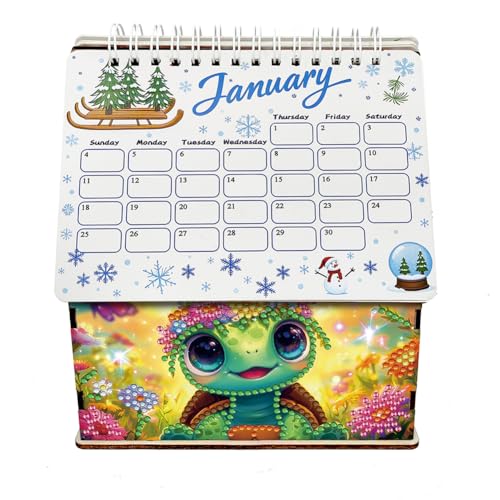 Diamond Painting Kalender 2026,DIY Diamant Malerei Kalenderhaus 2026 Tischkalender,Diamant Painting Tischkalender Tischdeko Paper Kalender Set Diamanten Schreibtischkalender Geschenkidee-#4 von Aodejoy