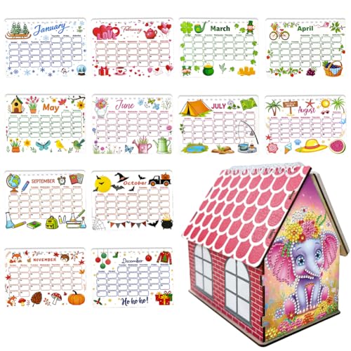 Diamond Painting Kalender 2026,DIY Diamant Malerei Kalenderhaus 2026 Tischkalender,Diamant Painting Tischkalender Tischdeko Paper Kalender Set Diamanten Schreibtischkalender Geschenkidee-#5 Diamond Painting Kalender 2026,DIY Diamant Malerei Kalenderhaus 2026 Tischkalender,Diamant Painting Tischkalender Tischdeko Paper Kalender Set Diamanten Schreibtischkalender Geschenkidee-#5 von Aodejoy