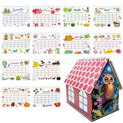 Diamond Painting Kalender 2026,DIY Diamant Malerei Kalenderhaus 2026 Tischkalender,Diamant Painting Tischkalender Tischdeko Paper Kalender Set Diamanten Schreibtischkalender Geschenkidee-#6 Diamond Painting Kalender 2026,DIY Diamant Malerei Kalenderhaus 2026 Tischkalender,Diamant Painting Tischkalender Tischdeko Paper Kalender Set Diamanten Schreibtischkalender Geschenkidee-#6 von Aodejoy